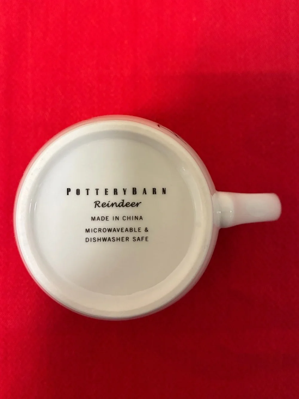 Pottery Barn Rudolph Reindeer Holiday Christmas Mug